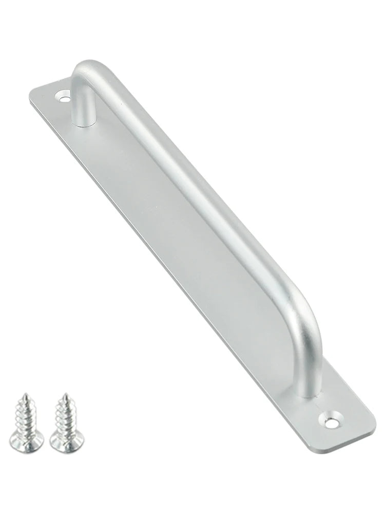 Sliding Door Handle Aluminum Alloy Pull Push Door Handle For Gate Toilet Door Non Perforated Door Window Handles Wood Doors Grip