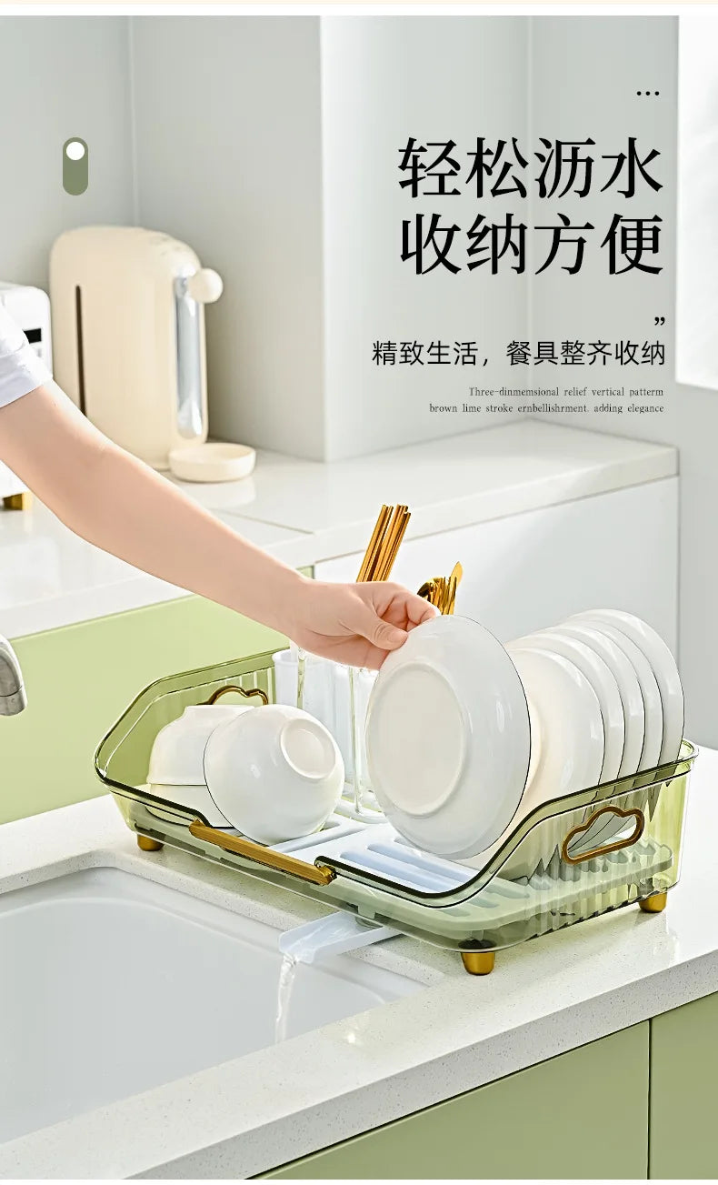 Kitchen Plate Pan Dish Drying Rack Sink Dish Drainer Detachable Rack Organizer Holder for Kitchen Countertop Utensil Holder