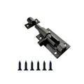 Black Door Lock Barrel Aluminum Alloy Door Lock Latch for Home Hardware Gate Safety Door Bolt Tower Window Catch Lock Silver
