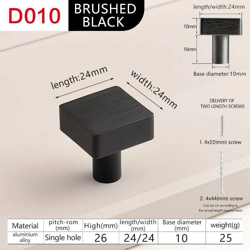 furniture cabinet door round pulls and knobs handle Cupboard pulls black drawer single hole square knobs Dresser handles