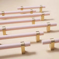 Wooden Cabinet Handles Pink White Drawer T Bar Knobs For Children's Room Brass Bookcase Wardrobe Pulls Modern Furniture Hardware