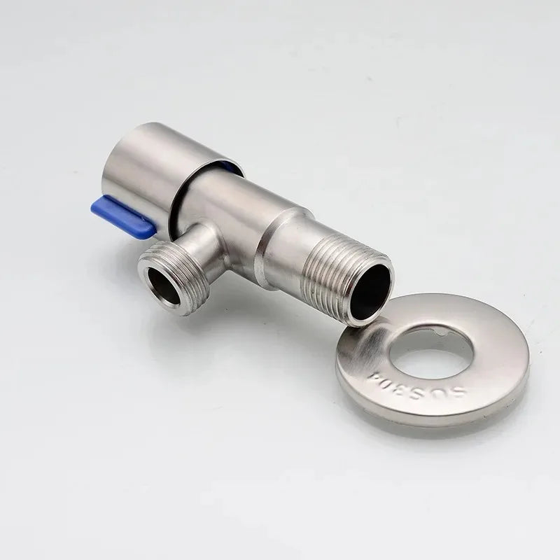 Bathroom Basin Sink Faucets Taps Angle Stop Valve Brass Black Finish G1/2" Shut Off Valve Bathroom Toilet Bidet Shower Water Tap