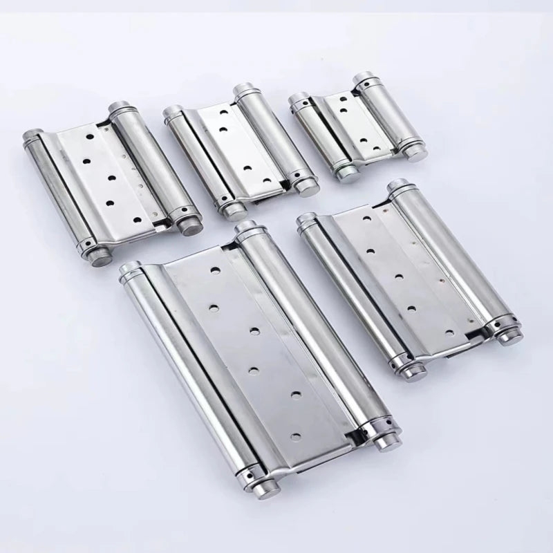 Stainless Steel Double Open Spring Hinge Double-sided Door Hinge Automatic Self Closing Two Way Free door Fence Dedicated Hinge