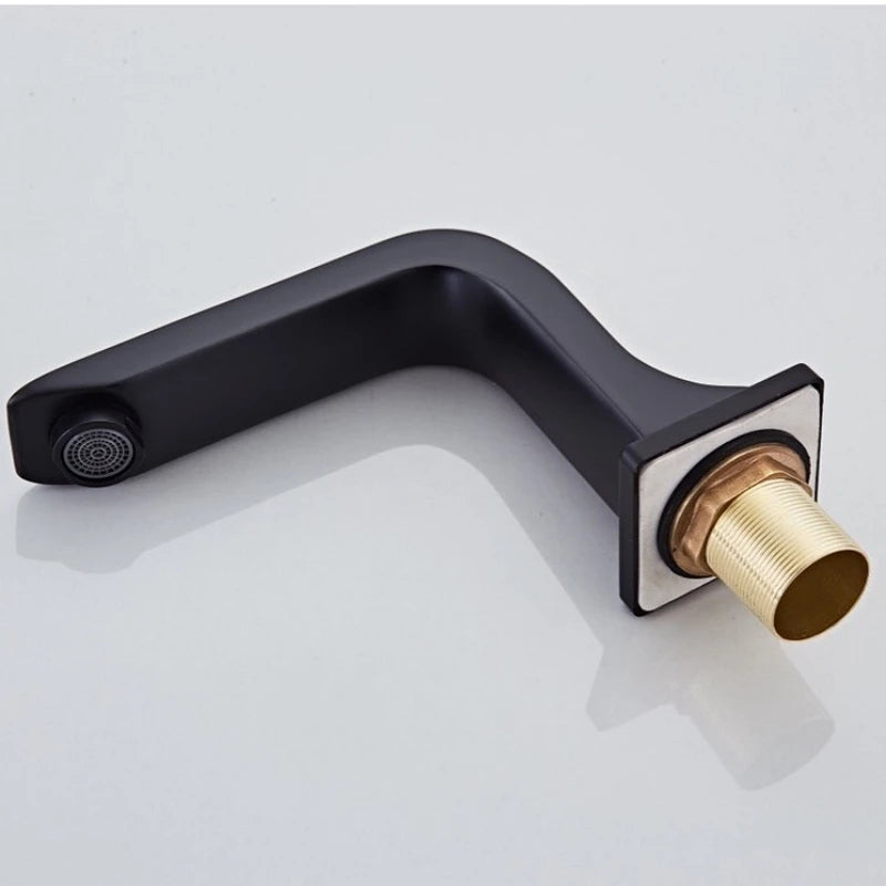 Bathroom Basin Faucet Widespread Bathtub Faucet Sink Mixer Tap 4-Holes Tub Filler with Pull Out Shower Sprayer Deck/Wall Mount