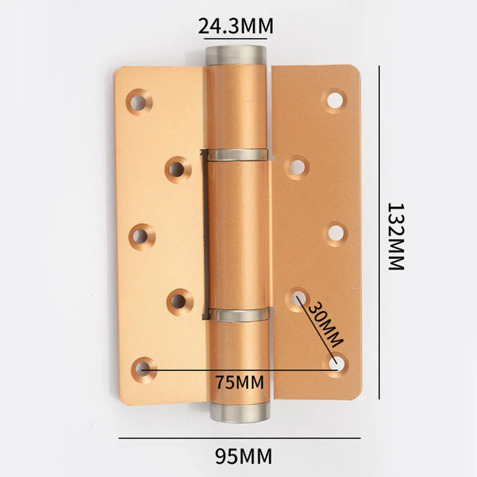 2 Pieces Soft Closing Door Hinge Automatic 90° Positioning Hydraulic Door Closer 5 Inch Adjustable Door Closer Hardware