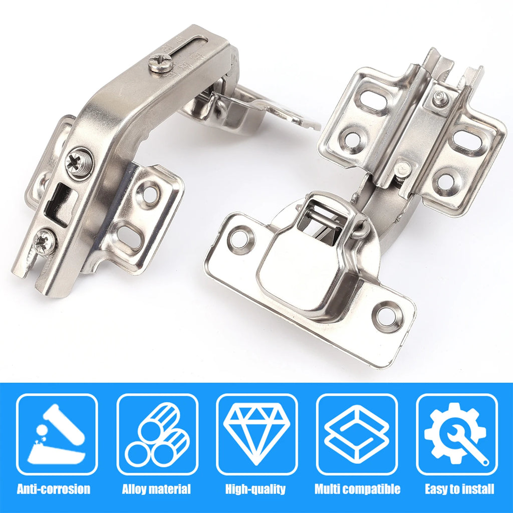 3/1PCS Soft Close Cabinet Hinges 135° Stainless Steel Cupboard Door Concealed Hinges For Corner Replacement Hardware Supplies