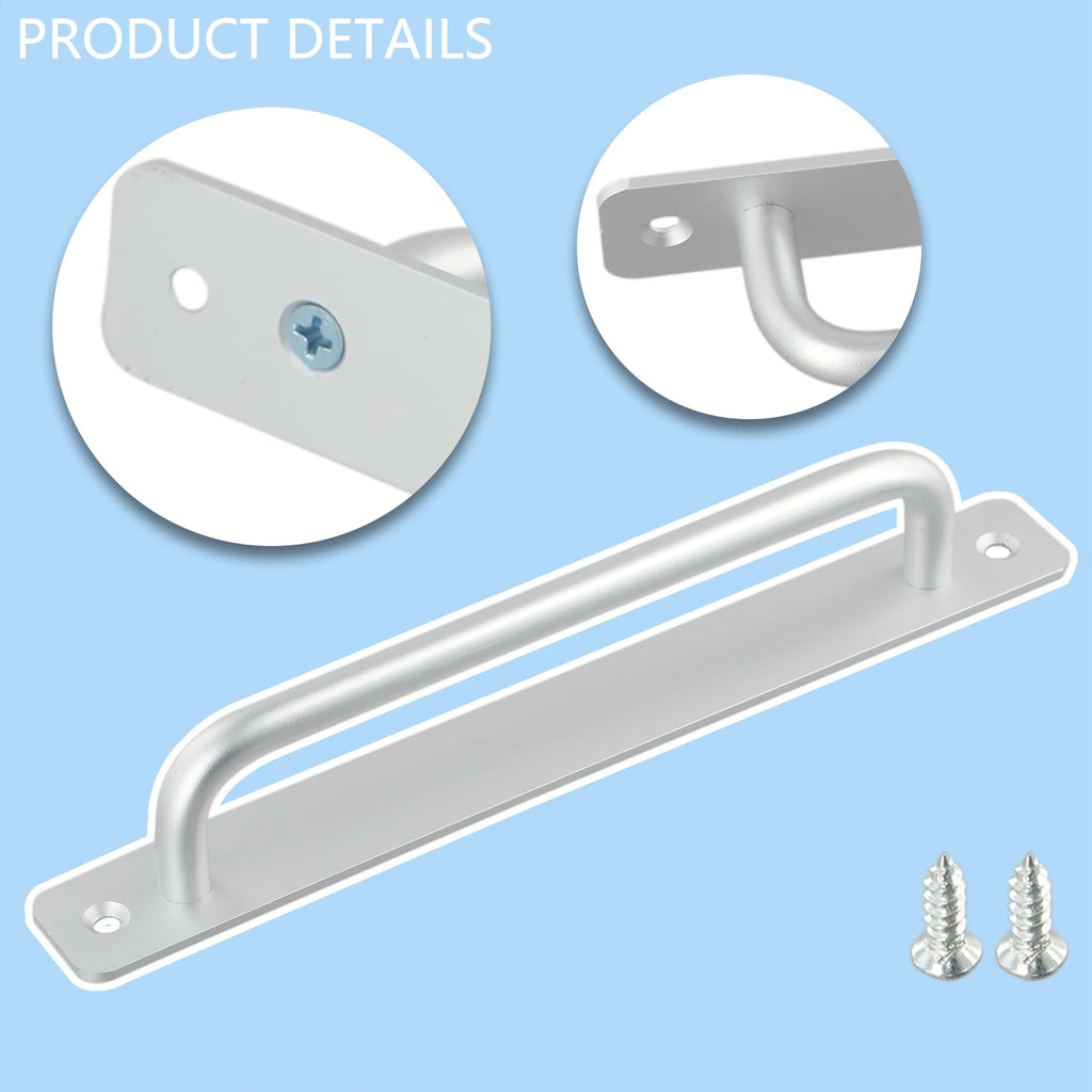 Sliding Door Handle Aluminum Alloy Pull Push Door Handle For Gate Toilet Door Non Perforated Door Window Handles Wood Doors Grip