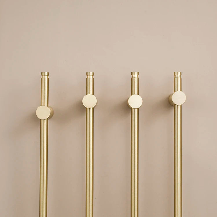 Furniture Long Handles Pure Solid Brass Handle Modern Simple Golden Light Luxury Integral Wardrobe Bathroom Cabinet Long Handle