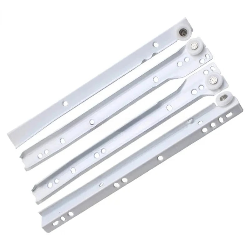 1 Set Heavy-Duty Drawer Track Slides - Dual-Rail Reinforced for Computer/Table/Clothing/Keyboard Drawers (Furniture Hardware)