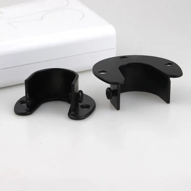 Stainless Steel Flange Seat Wardrobe Hanger Rod Tube Hook Fixed Support Bracket Seat Fixing Hardware Accessories Curtain Rod