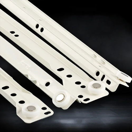 1set Drawer Track Slides Two Cabinet Rails Thickening Computer Table Chute Clothing Cabinets Keyboard Roller Pulley Furniture