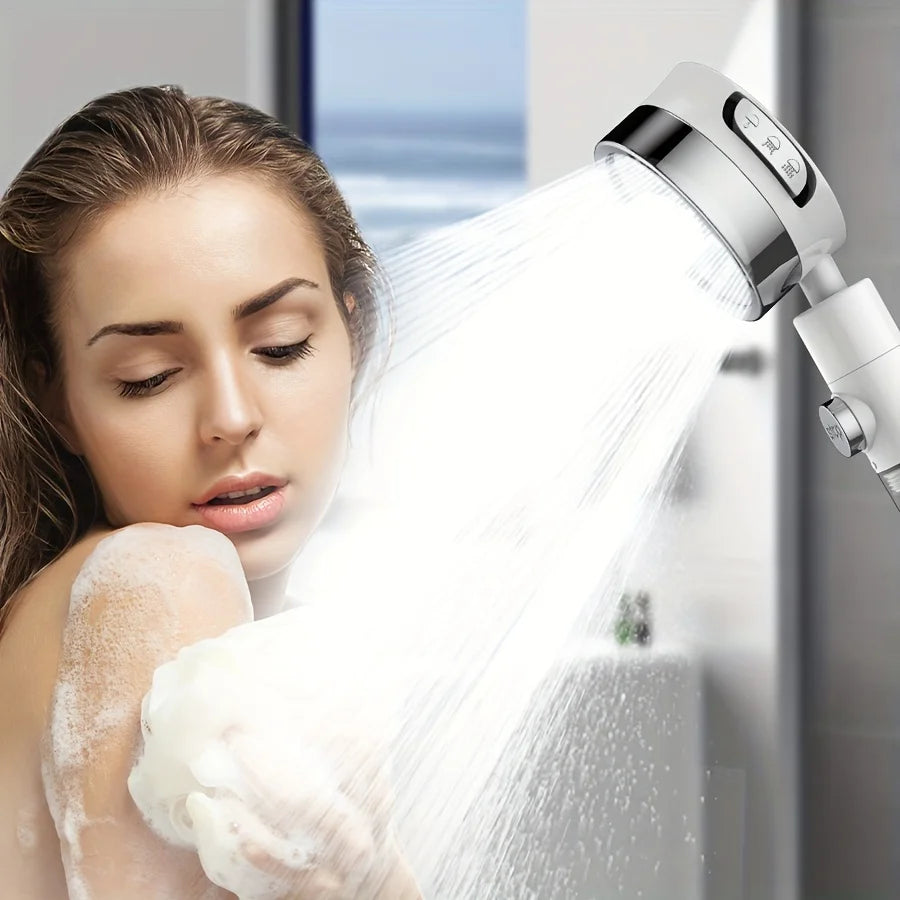 3-Speed Pressurized Shower Head - Adjustable Angle, Super Strong Flow for Refreshing Shower. Upgrade Your Bathroom Today!