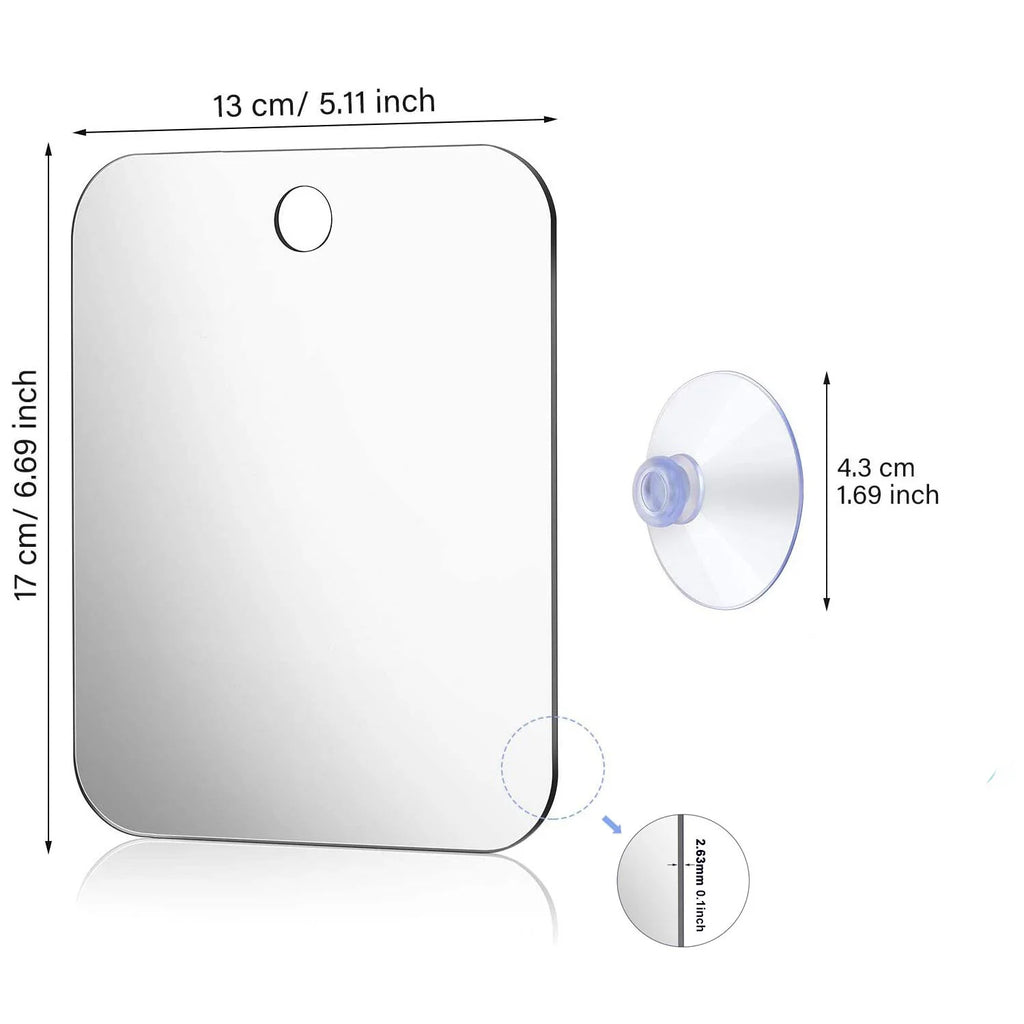 New Acrylic Mirror Shower Shaving Mirror Washroom Travel Accessories For Women Makeup Shaving Bathroom Tools