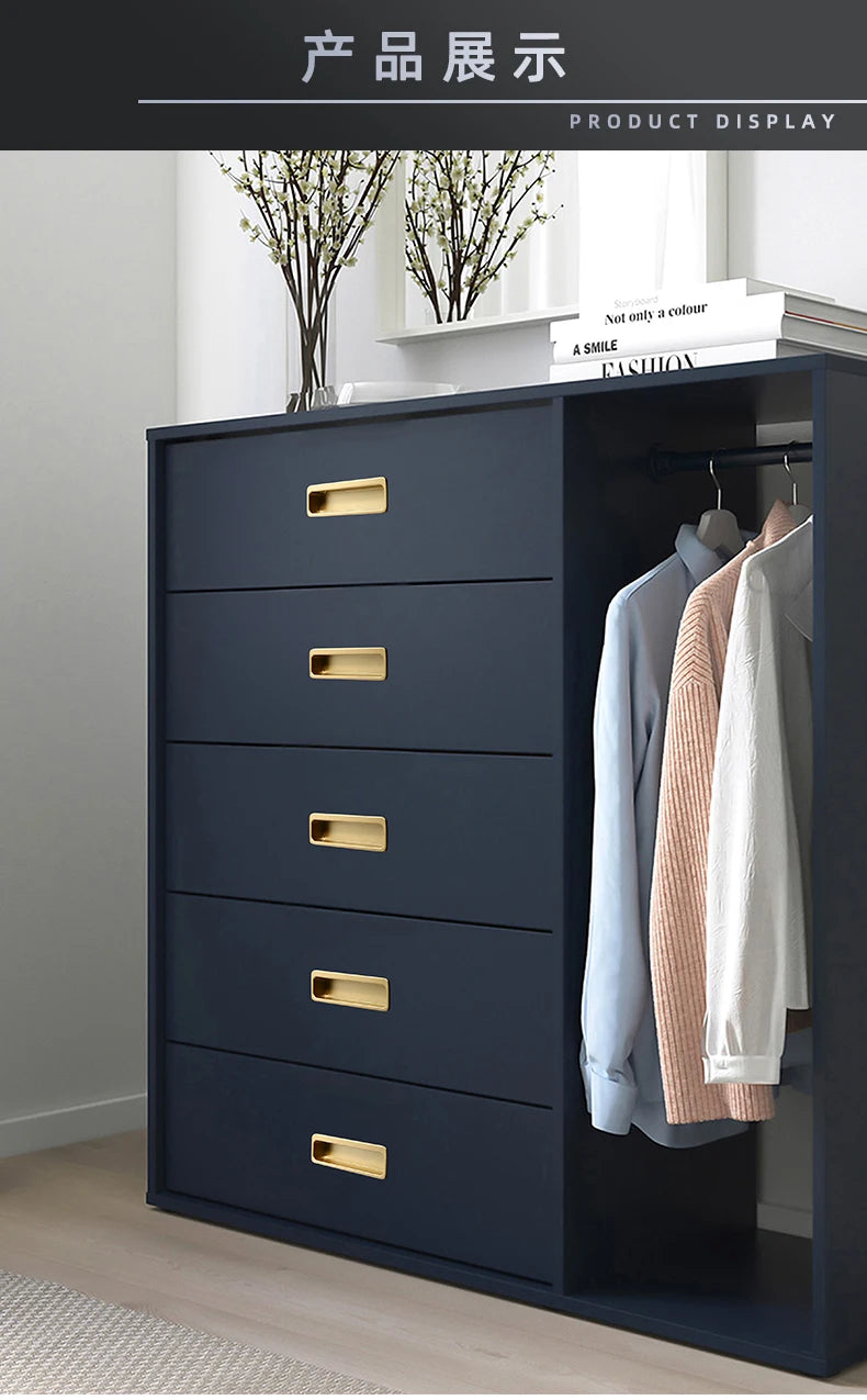 Simple modern drawer cabinet door shoe cabinet concealed built-in closet door slotted invisible sliding door handle