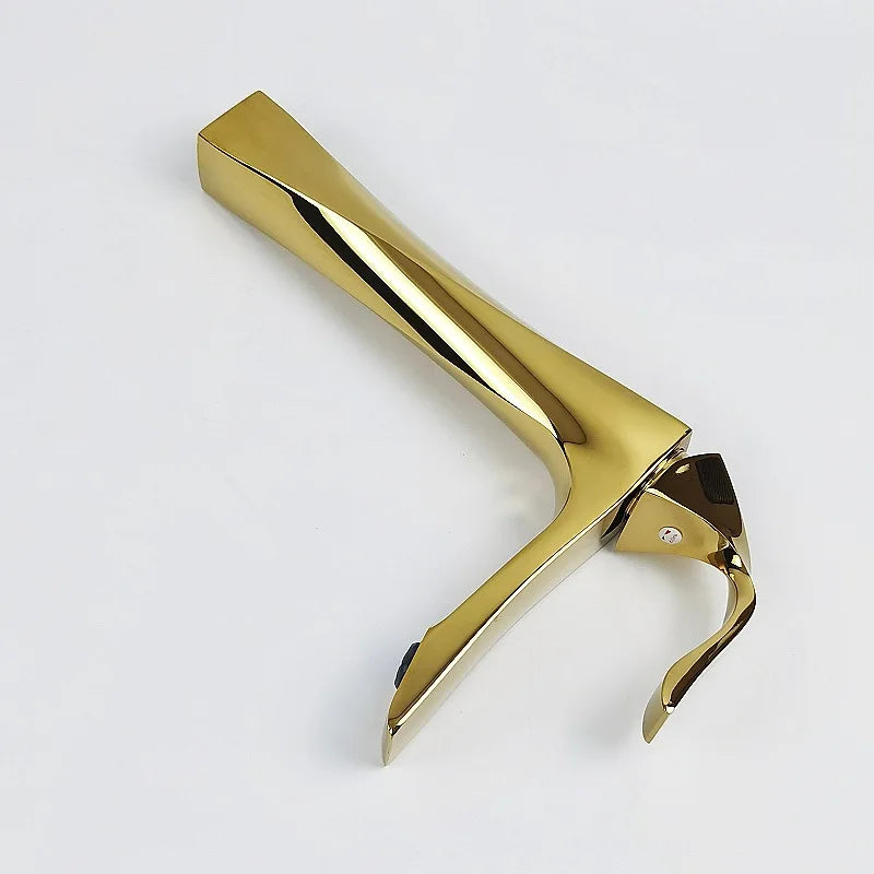 Bathroom Faucet Basin Sink Golden Chrome Tap Hot Cold Water Mixer Tap Deck Mounted Bathroom Faucets Single Lever Taps