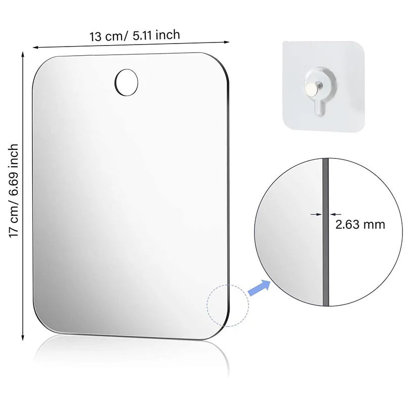 New Acrylic Mirror Shower Shaving Mirror Washroom Travel Accessories For Women Makeup Shaving Bathroom Tools