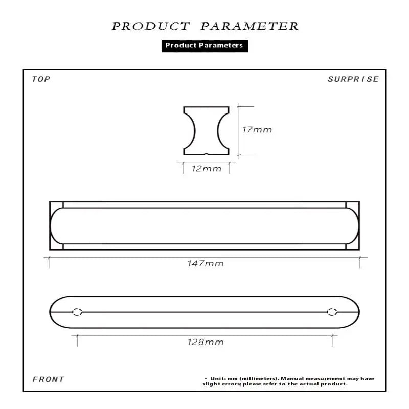 Modern Simple Light Luxury I-Shaped Cabinet Door Handle Extended Round Head Drawer Wardrobe Cabinet Furniture Door Handle