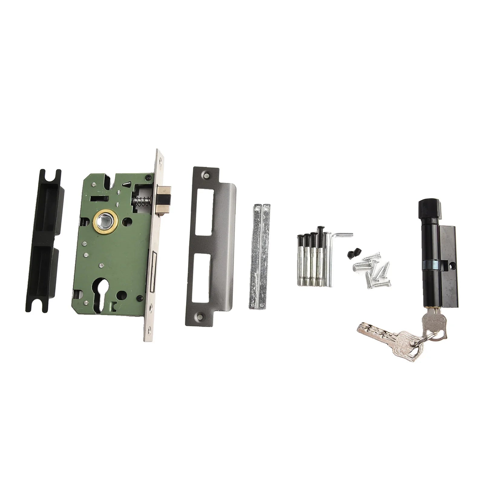 For Bedroom Interior Door Handle Lock Black Door Lock Reliable Security Versatile Application For Living Room Doors