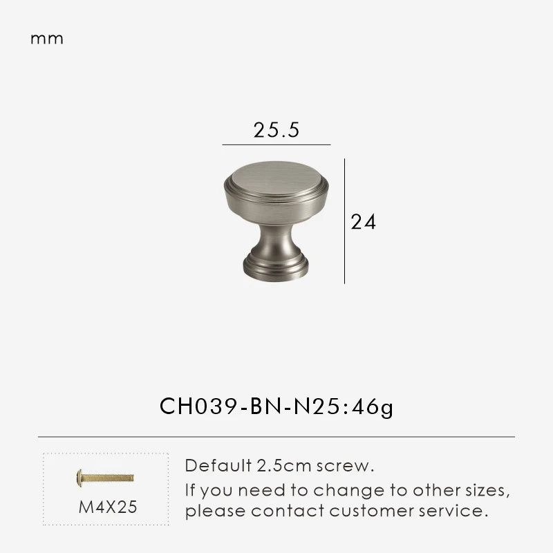 Nurlin Solid Brass Nickel Brushed Luxurious Silver French Modern Cabinet Handles Tbar Wardrobe Knobs