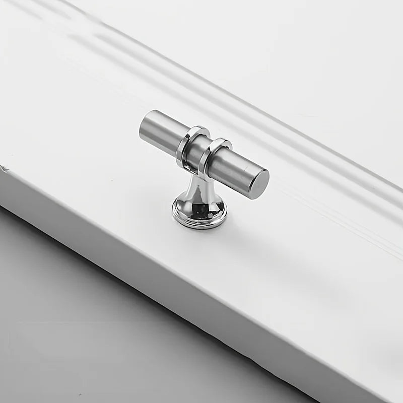 12pcs Wardrobe door handle modern simple light luxury black cabinet handle Golden lengthened cabinet door drawer small handle