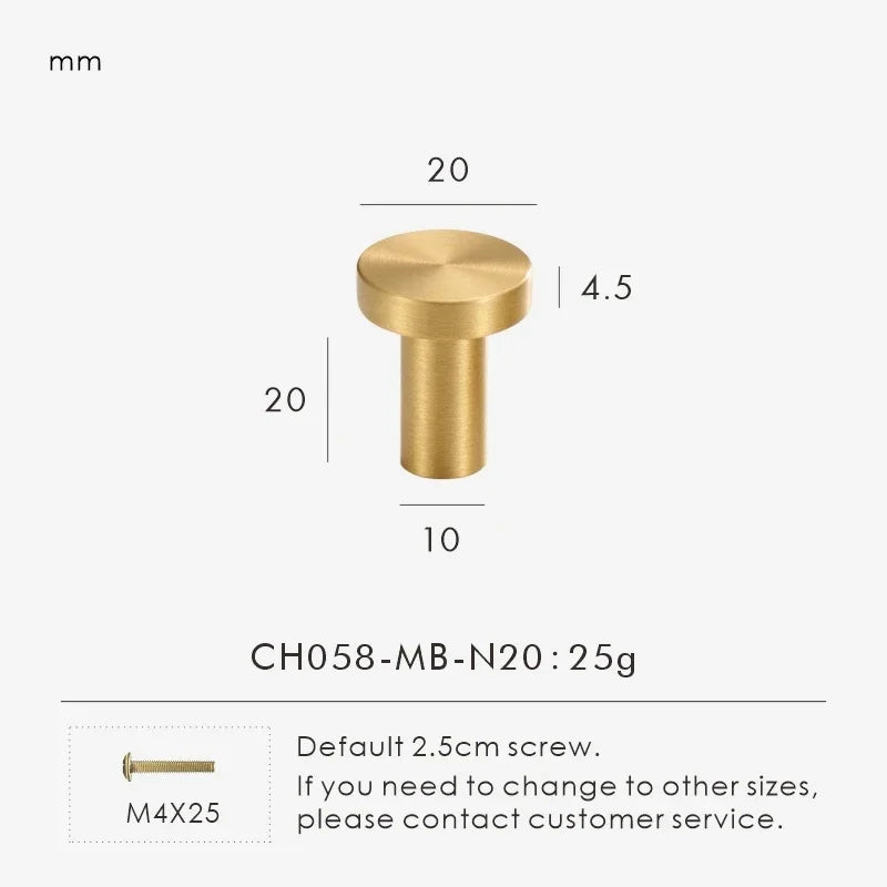 Solid Brass Circular Gold Black Antique White Cabinet Furniture Knobs Wall Bathroom Clothes Hook Handle