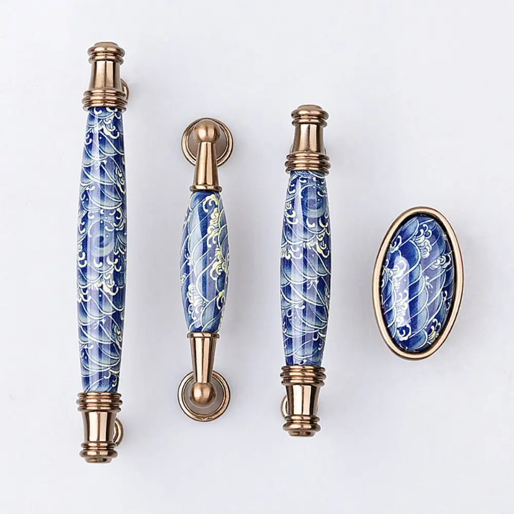2pcs High-end Luxury Handles Contemporary Sleek American-style Handles Ceramic Minimalist Design Cabinet Handles Drawers