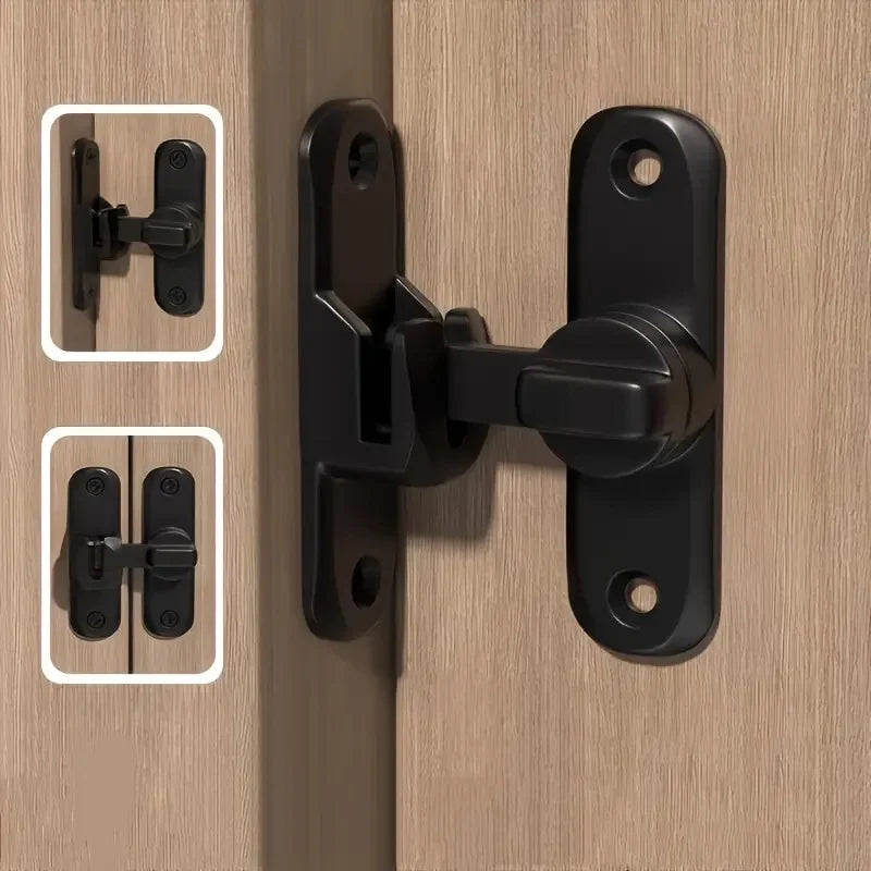 90/180 Degree Flip Door Lock,2-in-1 Security Door Latch,Sliding Door Bolt,Barn Door Latches,Anti-theft Buckle,Home Gate Hardware
