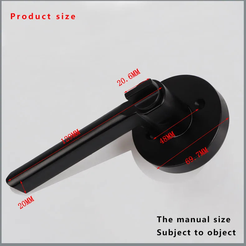 Door Lock Household Universal Silent Toilet Indoor Bedroom Lock Three-bar Handle Lock Old-Fashioned Spherical Round Door Lock
