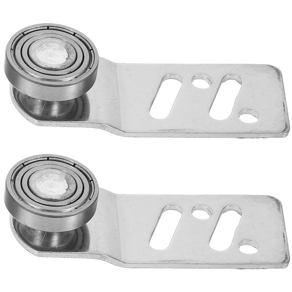 1 Pair Stainless Steel Sliding Door Pulley 23mm Axle Heavy-Duty Angled Sliding Door Runner With Steel Ball Bearings Hardware
