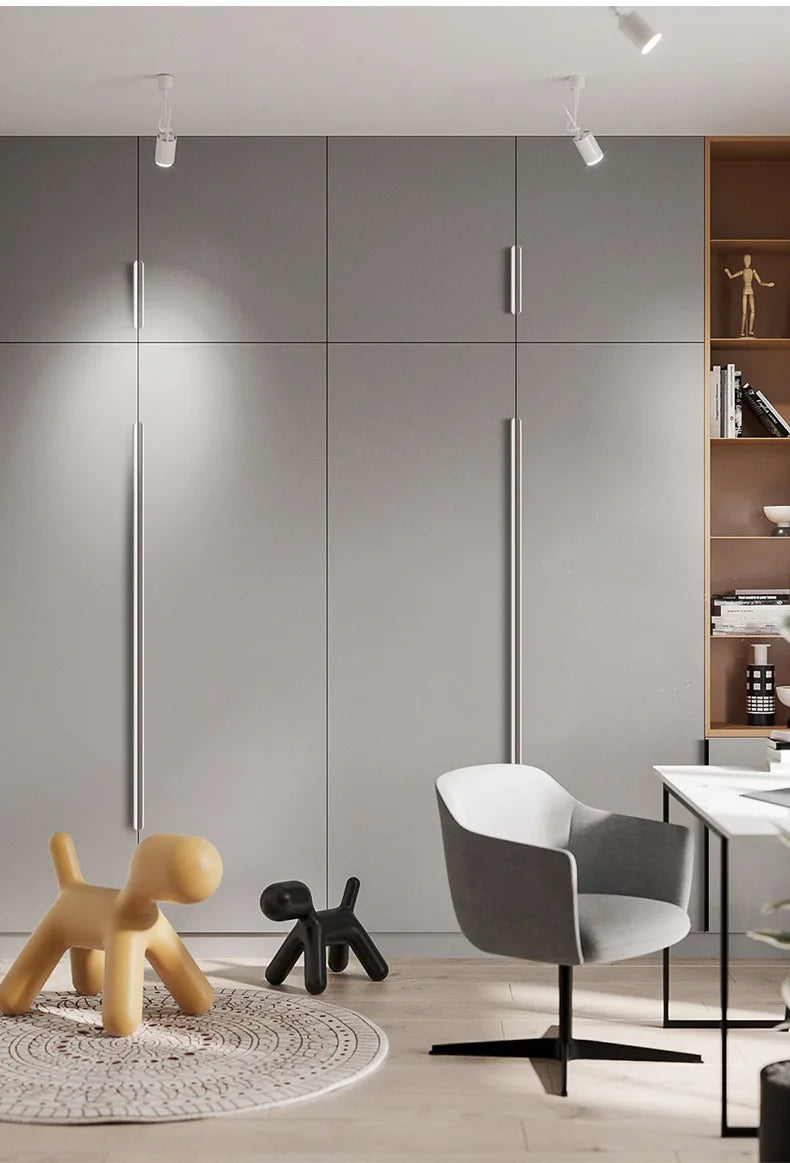 Hidden Minimalist Cabinet Handles for Kitchen Wardrobe | No Drilling Black Edge Pulls | Custom Length 80mm-1200mm Modern Design