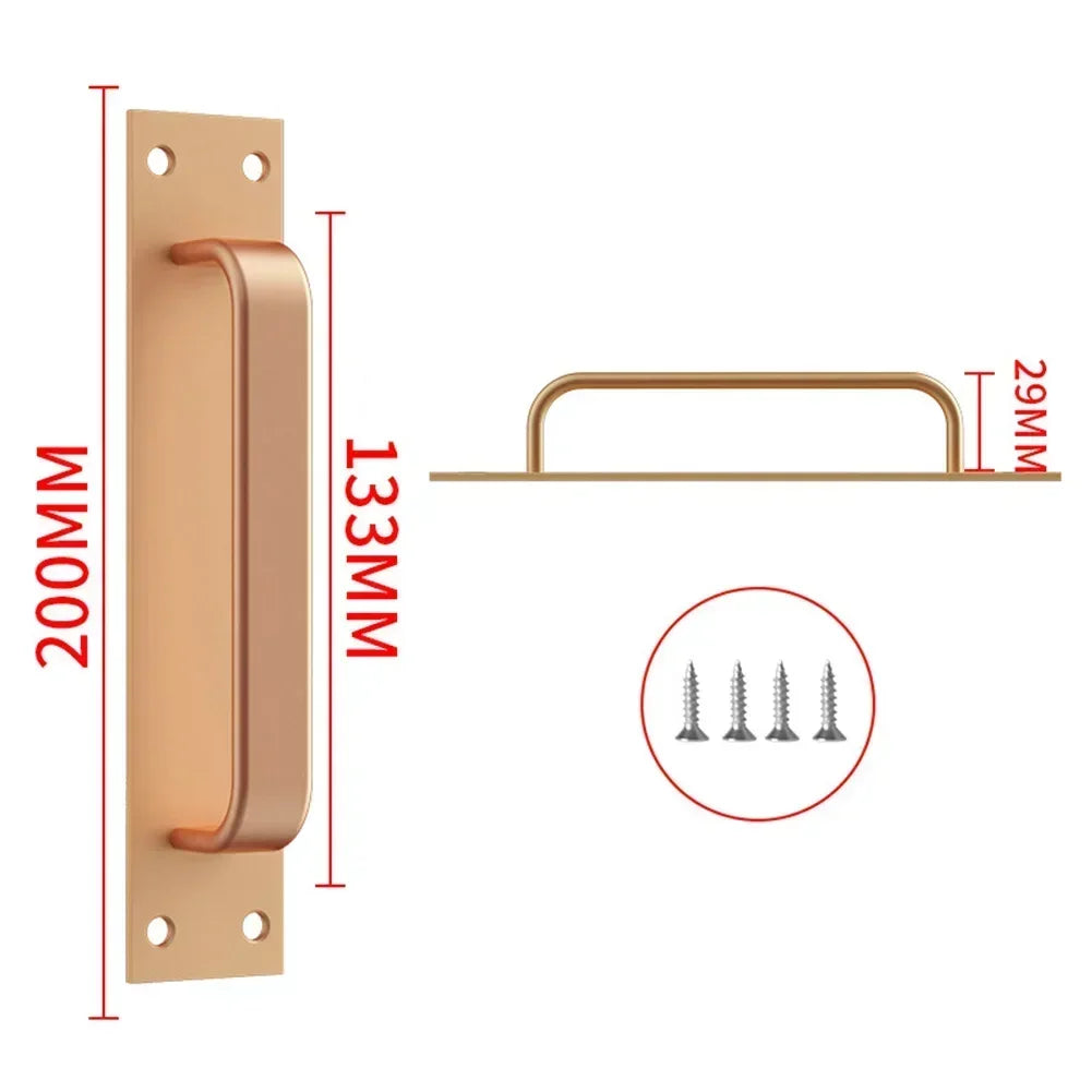 1pc Door Handle Aluminum Alloy Window Cabinet Balcony Sliding Door Pull Closet Furniture Hardware Home Improvement
