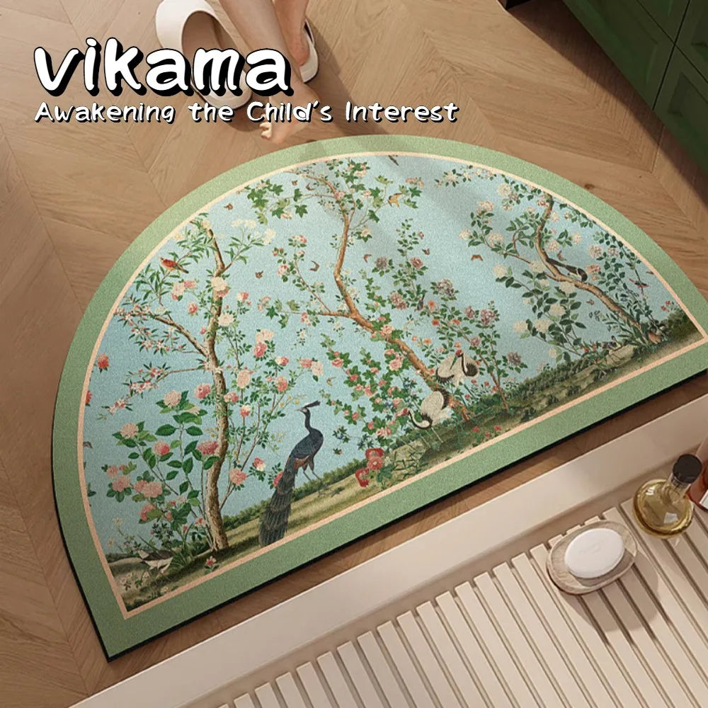 VIKAMA Bathroom Mat Anti-Slip Absorbent Bathroom Mat Quick-Drying Easy-Clean Mat for Bathroom Entrance bathroom