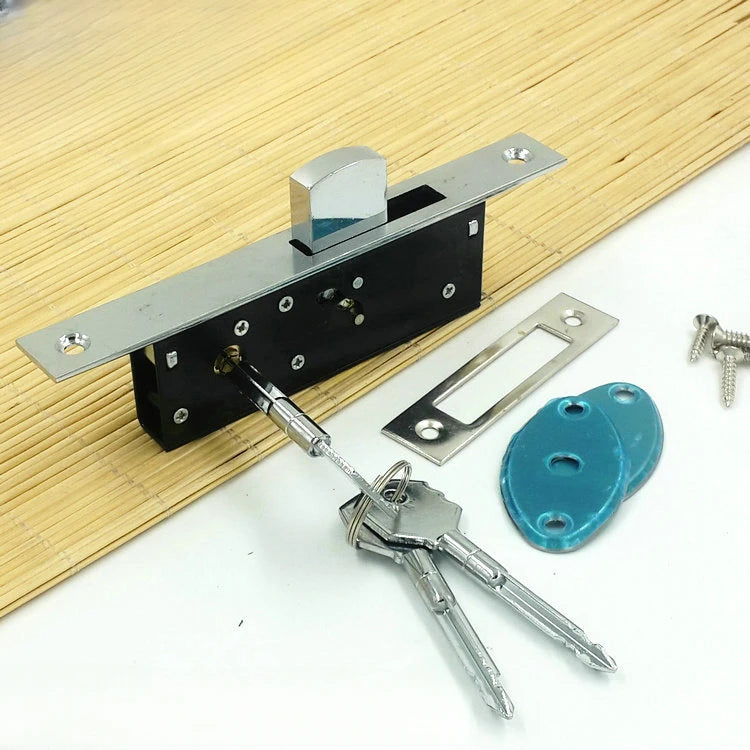 1 set of aluminum alloy sliding door hook lock, sliding exit door floor lock hardware accessories portable door lock