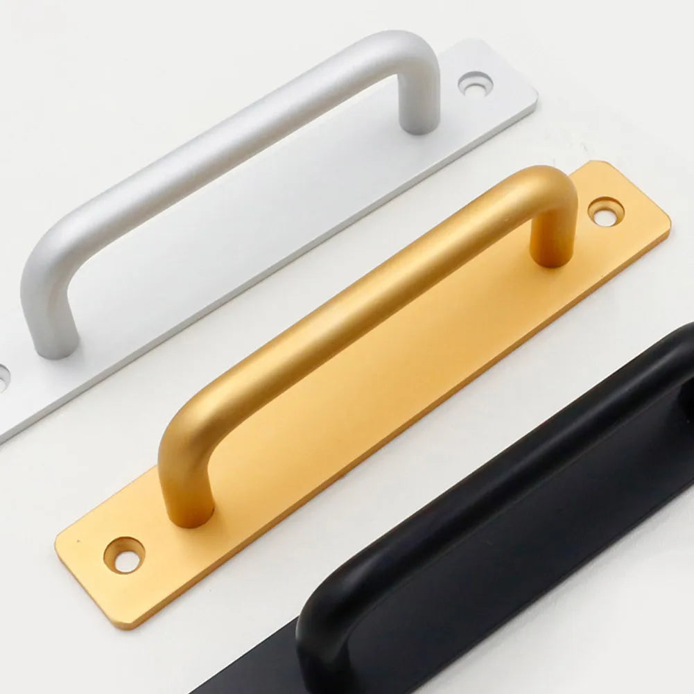 Sliding Door Handle Aluminum Alloy Kitchen Cabinet Door Knob Furniture Drawer Pull Hardware Pull Bar Handle For Gate Toilet Door