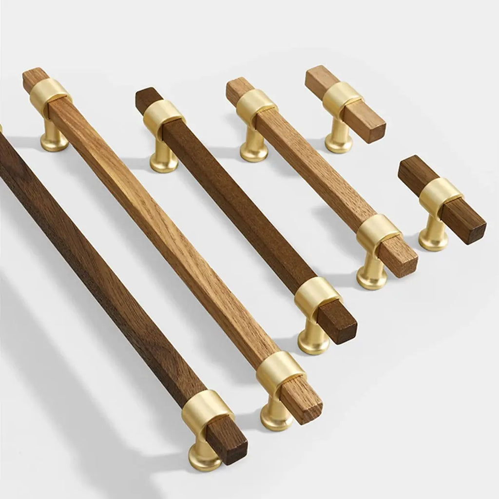 Wooden Cabinet Handles for Furniture Drawer Knobs Kitchen Cupboard Handles Wardrobe Door Knob and Handle Furniture Hardware