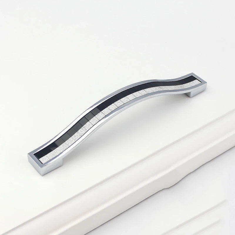 1PCS Modern Furniture Handles 96mm 128mm 160mm Kitchen Cabinet Drawer Door Handles Pulls Knobs Furniture Handles