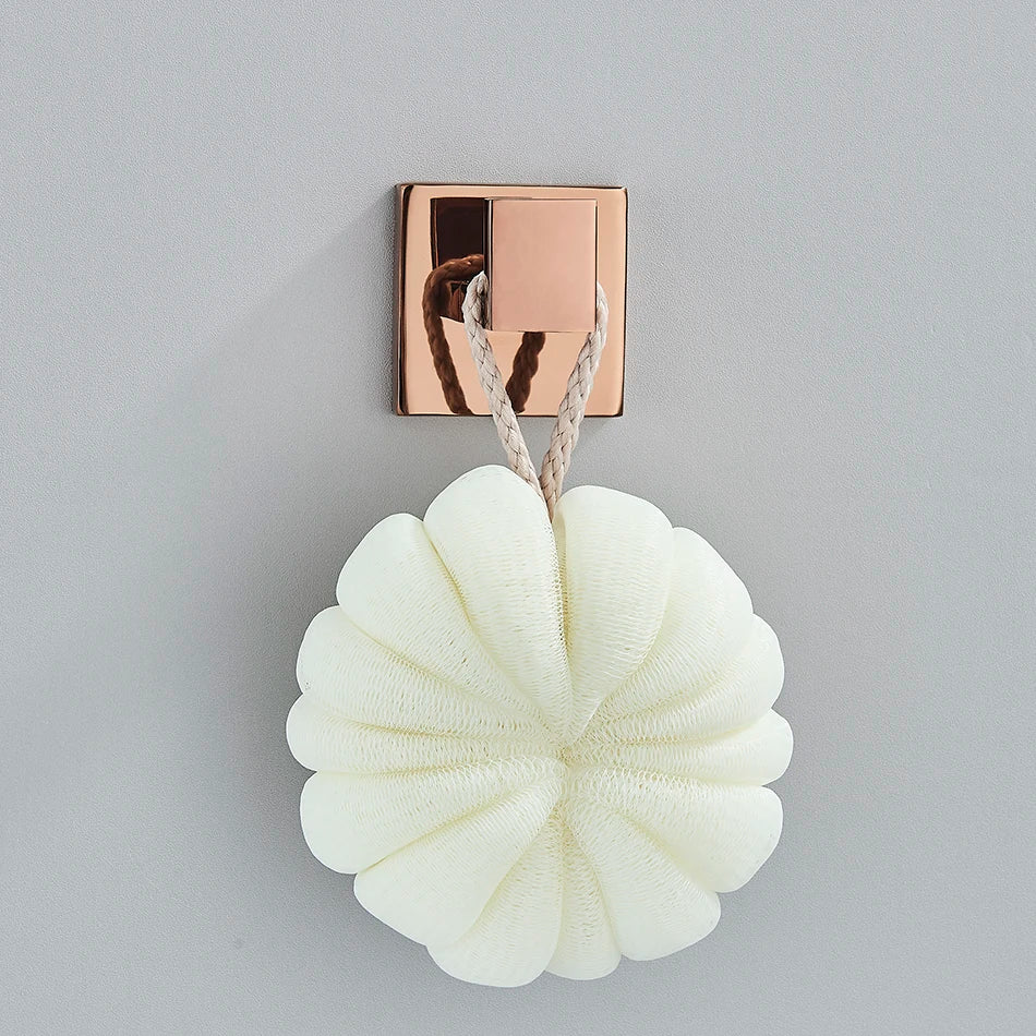 Bathroom Hardware Rose Gold Polish Shiny Bathrobe Hook Towel Rail Bar Rack Bar Shelf Tissue Paper Holder Bathroom Accessories