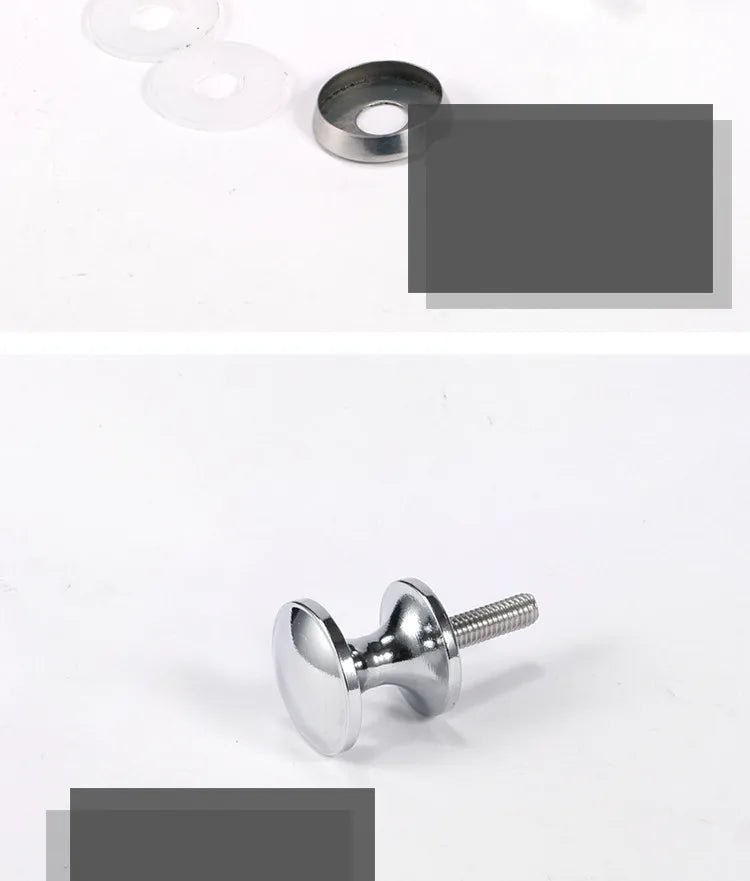 Bathroom Glass Door Handle Wooden Door Round Single-hole Small Handles Cabinet Drawer Knobs household Hardware Accessories