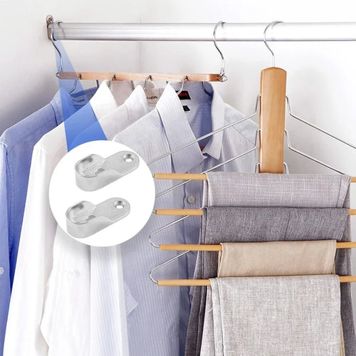 2/6/10pcs Thicken Closet Rod Brackets,Oval Hanging Clothes Rod Holder,Wardrobe Clothes Tube Support,Household Storage Organizer