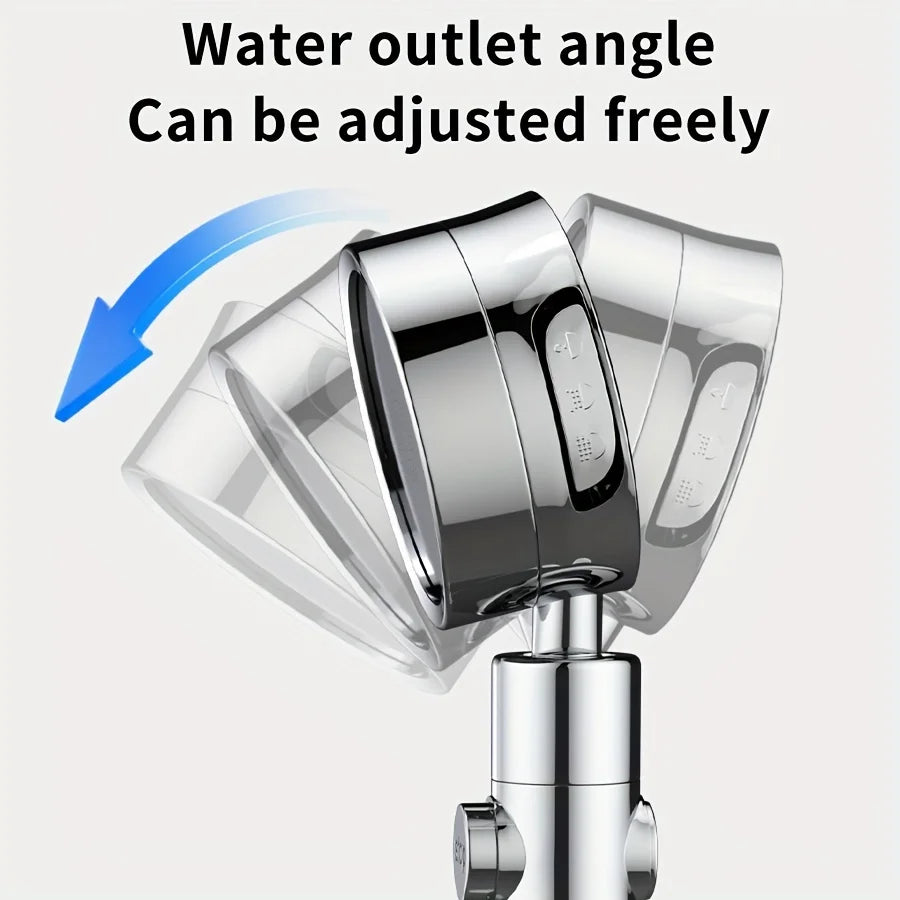 3-Speed Pressurized Shower Head - Adjustable Angle, Super Strong Flow for Refreshing Shower. Upgrade Your Bathroom Today!