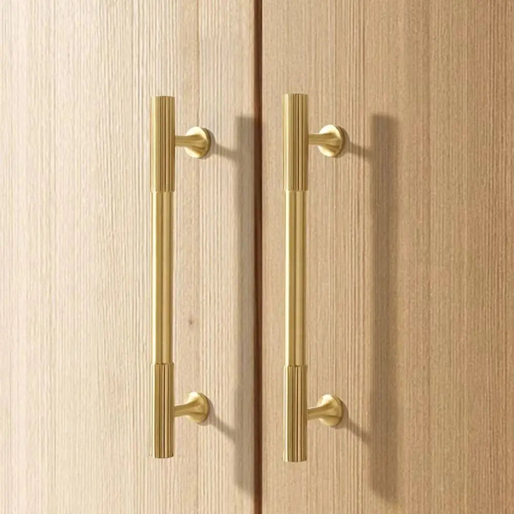 Golden Handles Nordic Style Cabinet Handles Bar Pull Modern Drawer Knobs Brass Minimalist Dresser Hardware Drawer