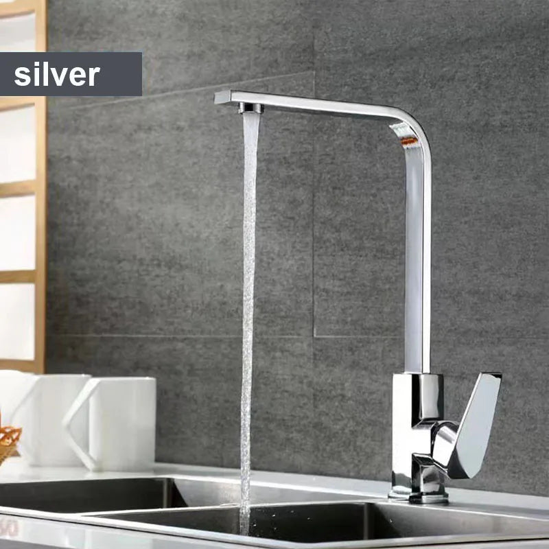Kitchen Sink Faucet Copper alloy Bathroom Basin Faucet  Sink Tap Mounted Deck Bathroom Hot And Cold Water Mixer Tap
