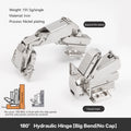 180 Degree Cabinet Hinge 304 Stainless Steel Soft Closing Hydraulic Damping For Kitchen Wardrobe Door Full Overlay Half Inset