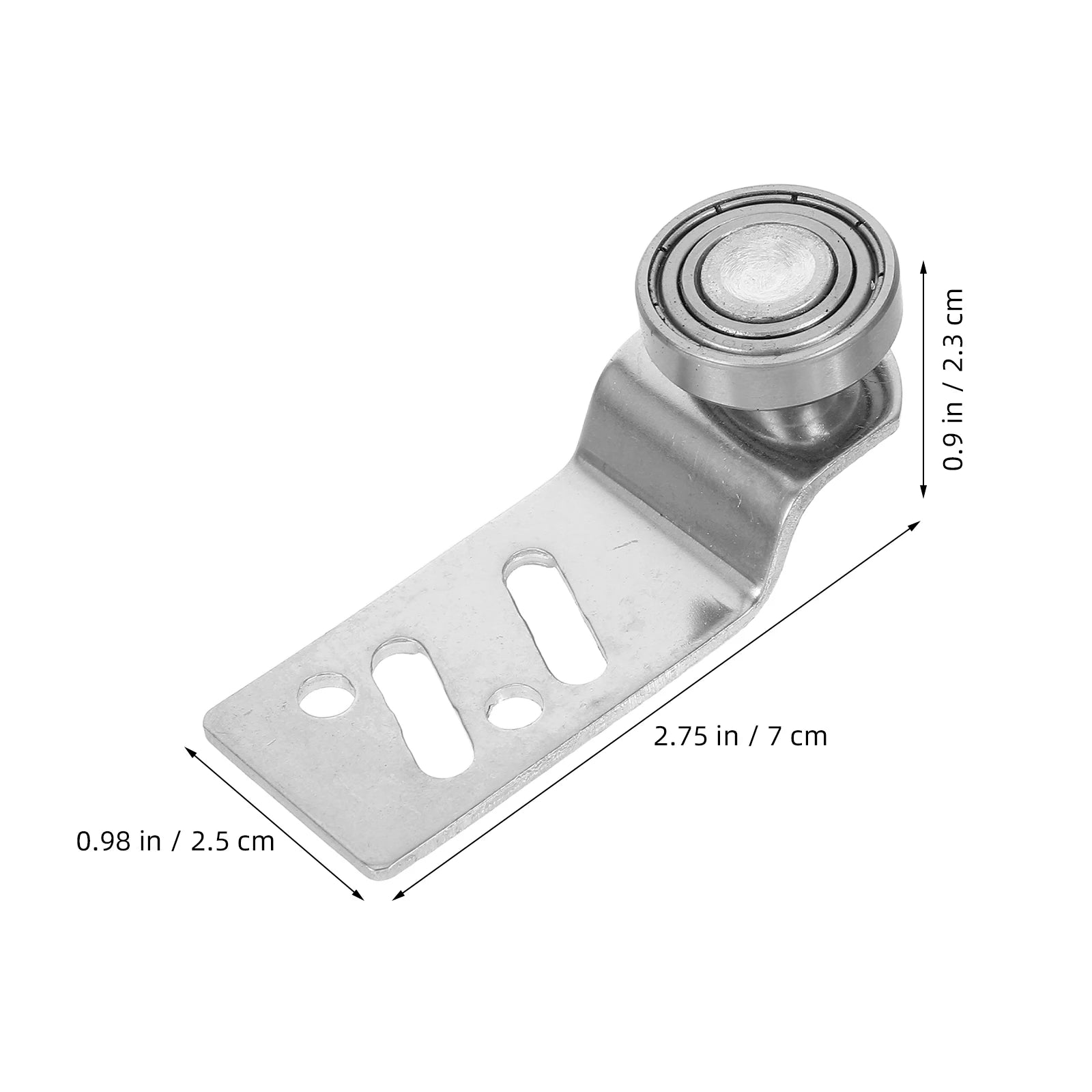 1 Pair Stainless Steel Sliding Door Pulley 23mm Axle Heavy-Duty Angled Sliding Door Runner With Steel Ball Bearings Hardware