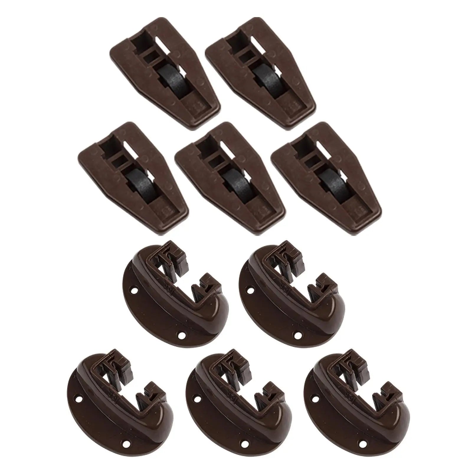 Drawer Slides Set Five Sets Practical Drawer Stop with Roller for NightStand