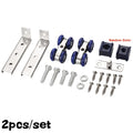 2Pcs/Set 4 Wheels Sliding Door Rollers Hardware Slide Doors Pulley Wardrobe Closet Wood Door Hanging Wheels Rail Track Pulley