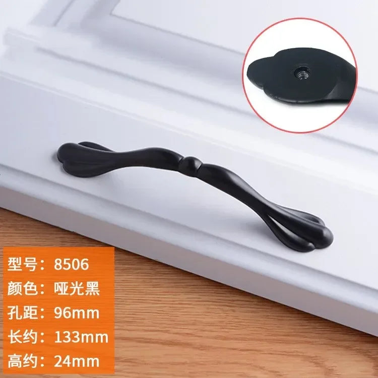 Black Handles Furniture Cabinet Knobs Muebles  Kitchen  Drawer Knobs Cabinet Pulls Cupboard  Knobs