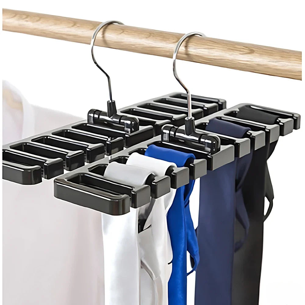 1-12Pcs Multifunctional Belt Organizer Hanging Tie Rack Belt Hanger Clothes Rack Organizer Tie Rack Home Closet Organizer
