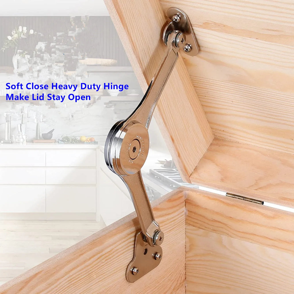 Lid Support Hing Lift Up Buffer Damper Folding Hinges Lid Stays with Soft Close for Wardrobe Cabinets Door