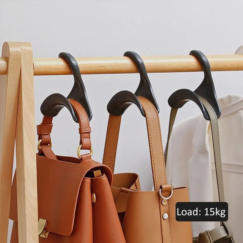 Multifunctional Plastic Hanging Storage Rack Closet Rod Anti-Damage Purse Handbag Hanger Hooks Handbag Organizer Wardrobe